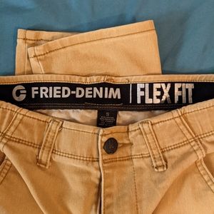 Fried-denim stretch jeans